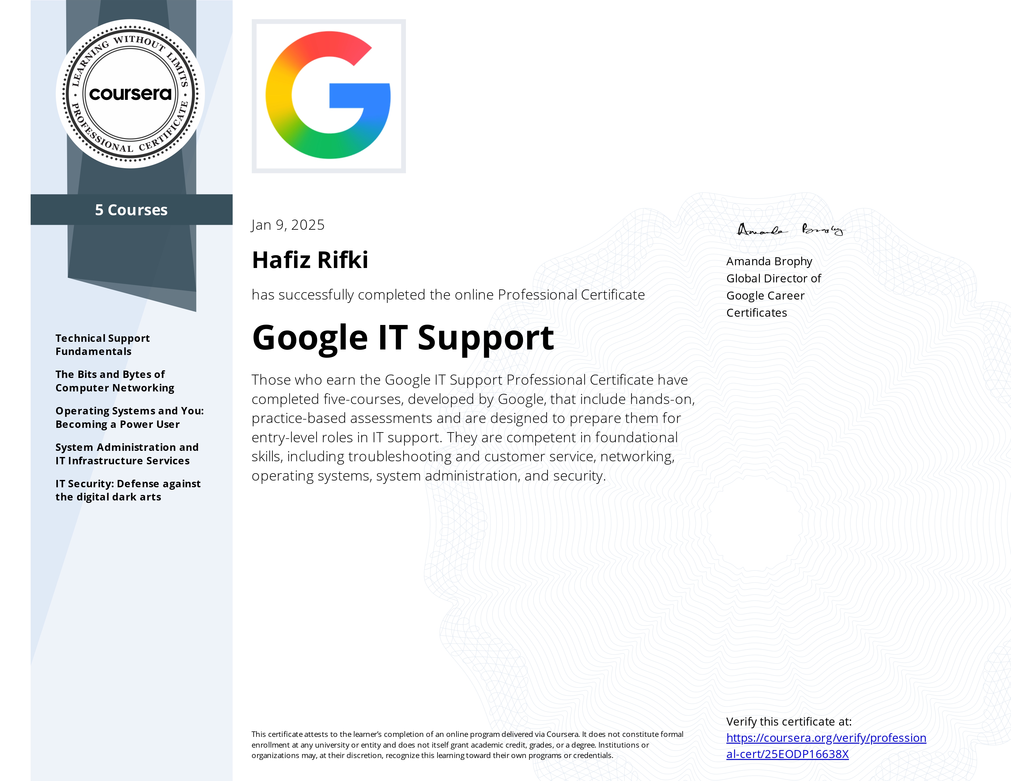 IT Support Certificate